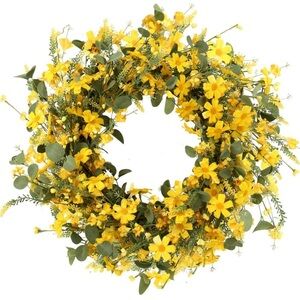 Vibrant Yellow Floral Wreath